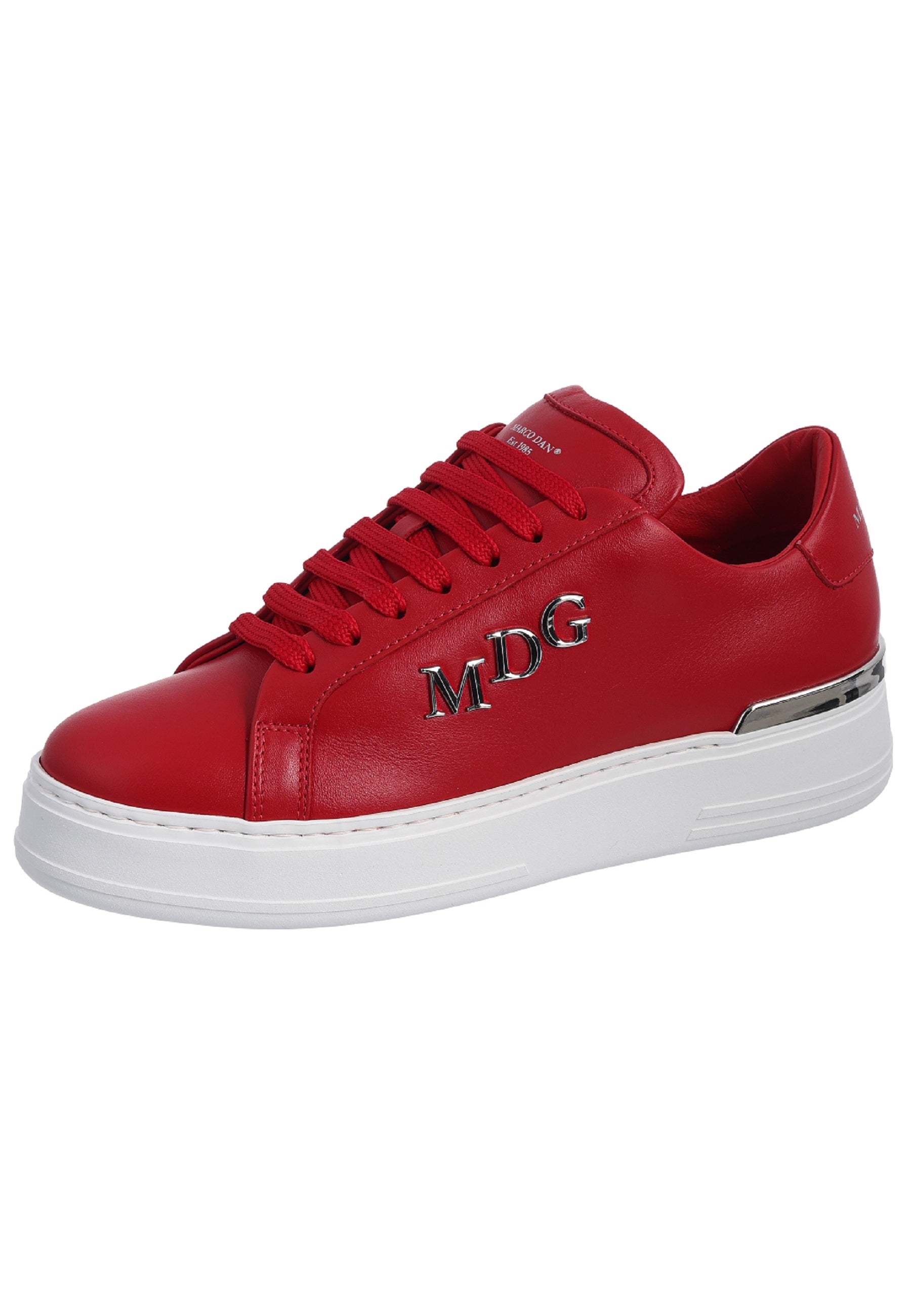 Baskets basses femme rouge