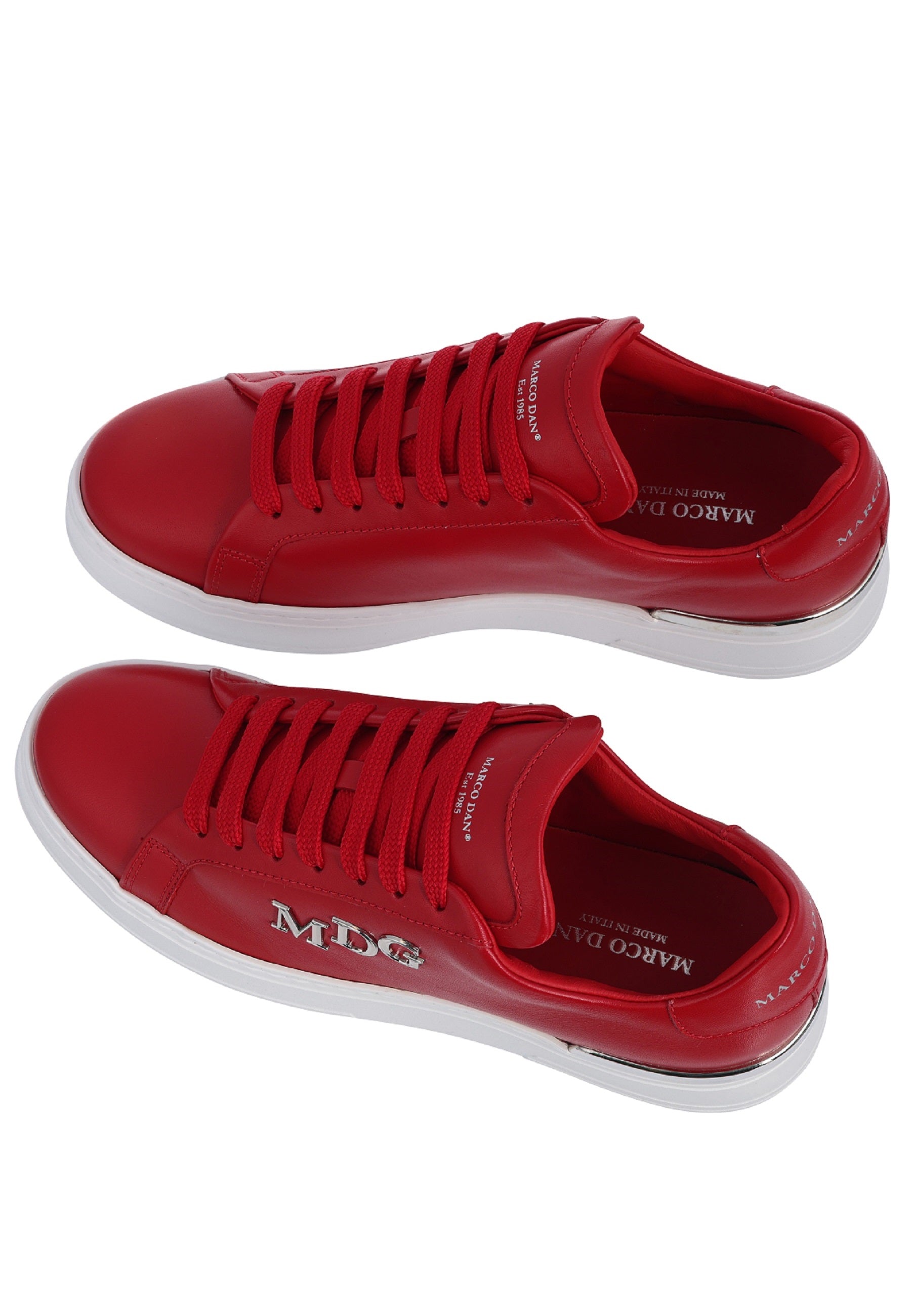 Baskets basses femme rouge