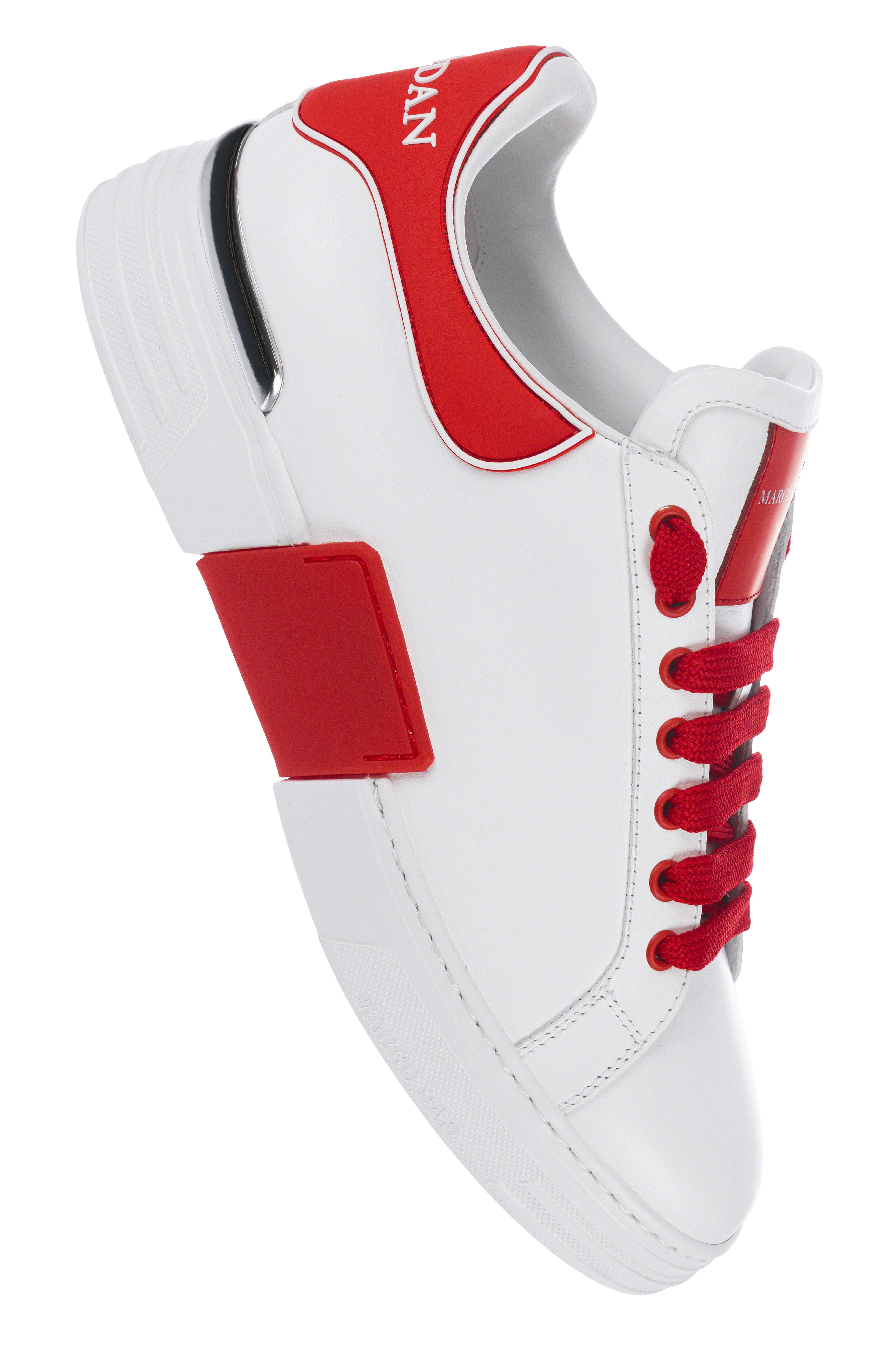 Lo-Top Sneaker Twin Colour White-Rosso