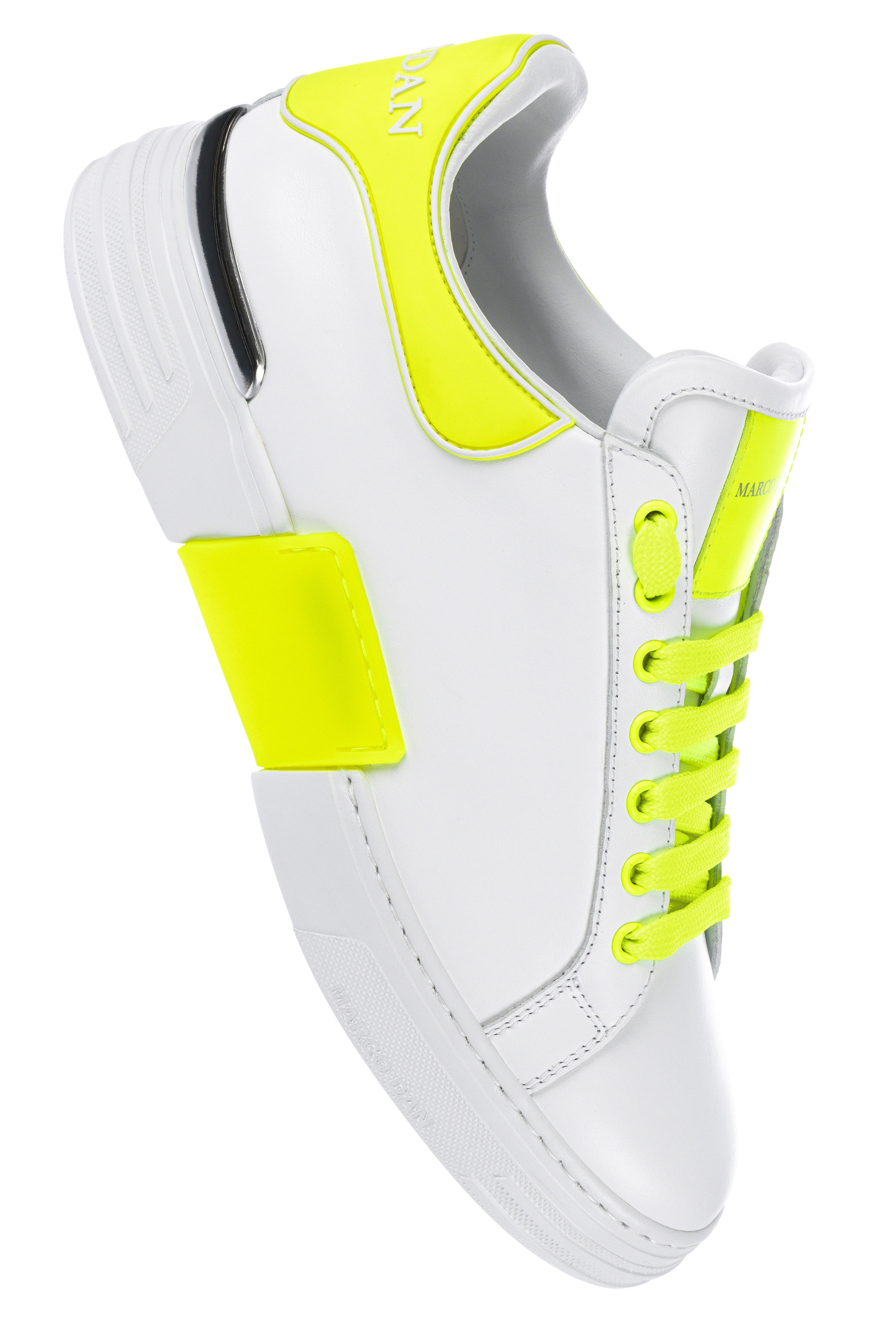 Lo-Top Sneaker Twin Colour White fluo-neon-yellow