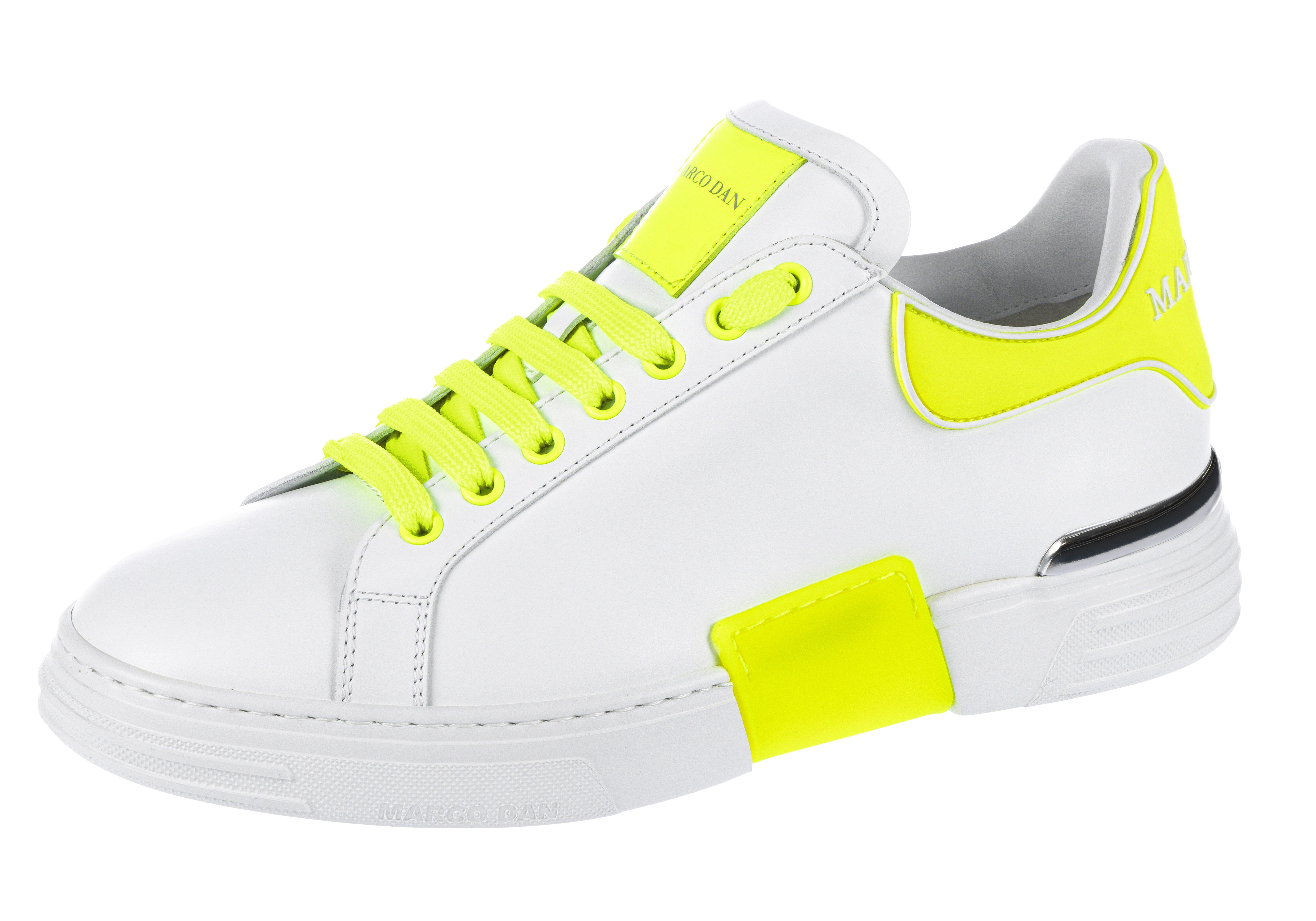 Lo-Top Sneaker Twin Colour White fluo-neon-yellow
