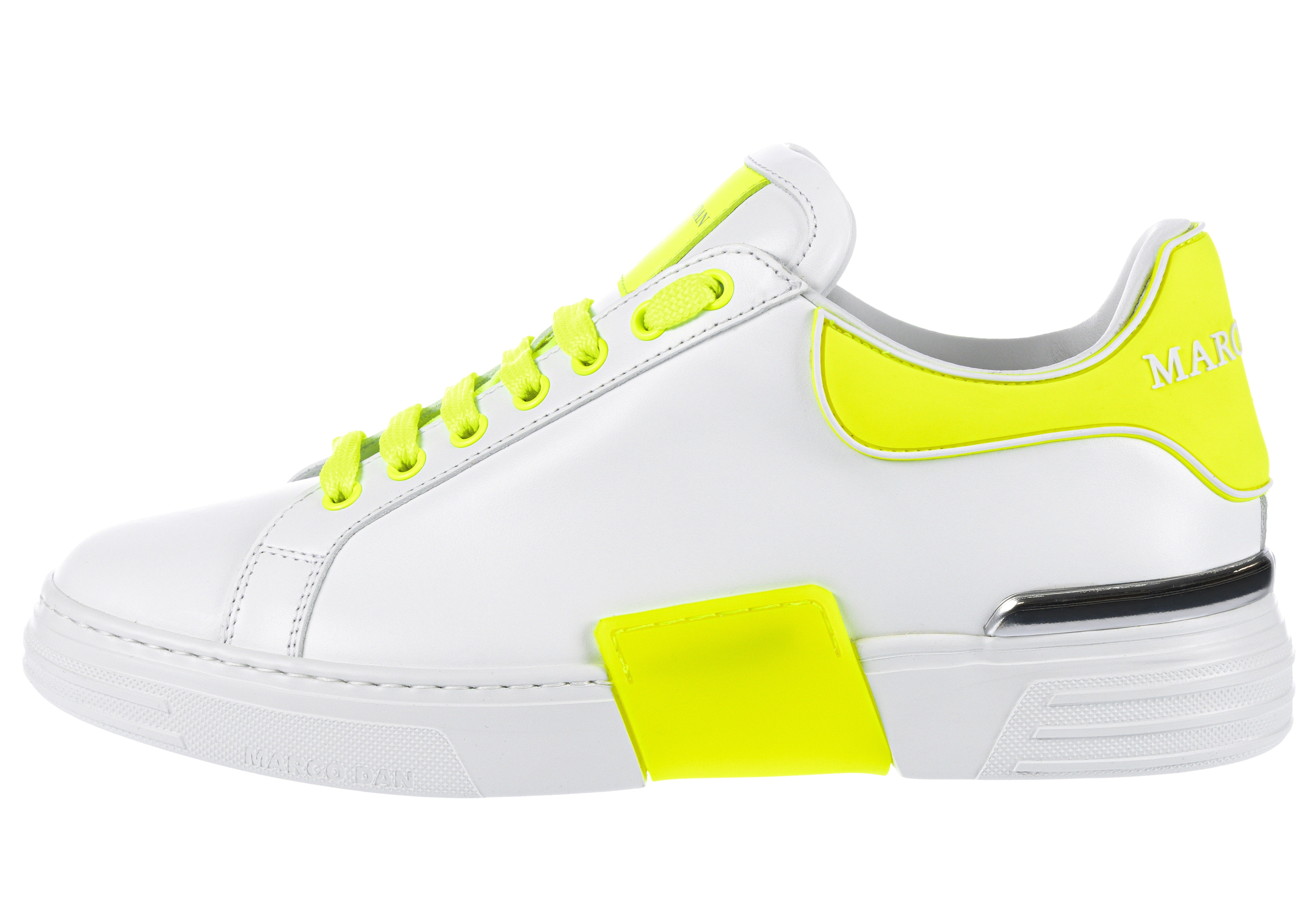 Lo-Top Sneaker Twin Colour White fluo-neon-yellow