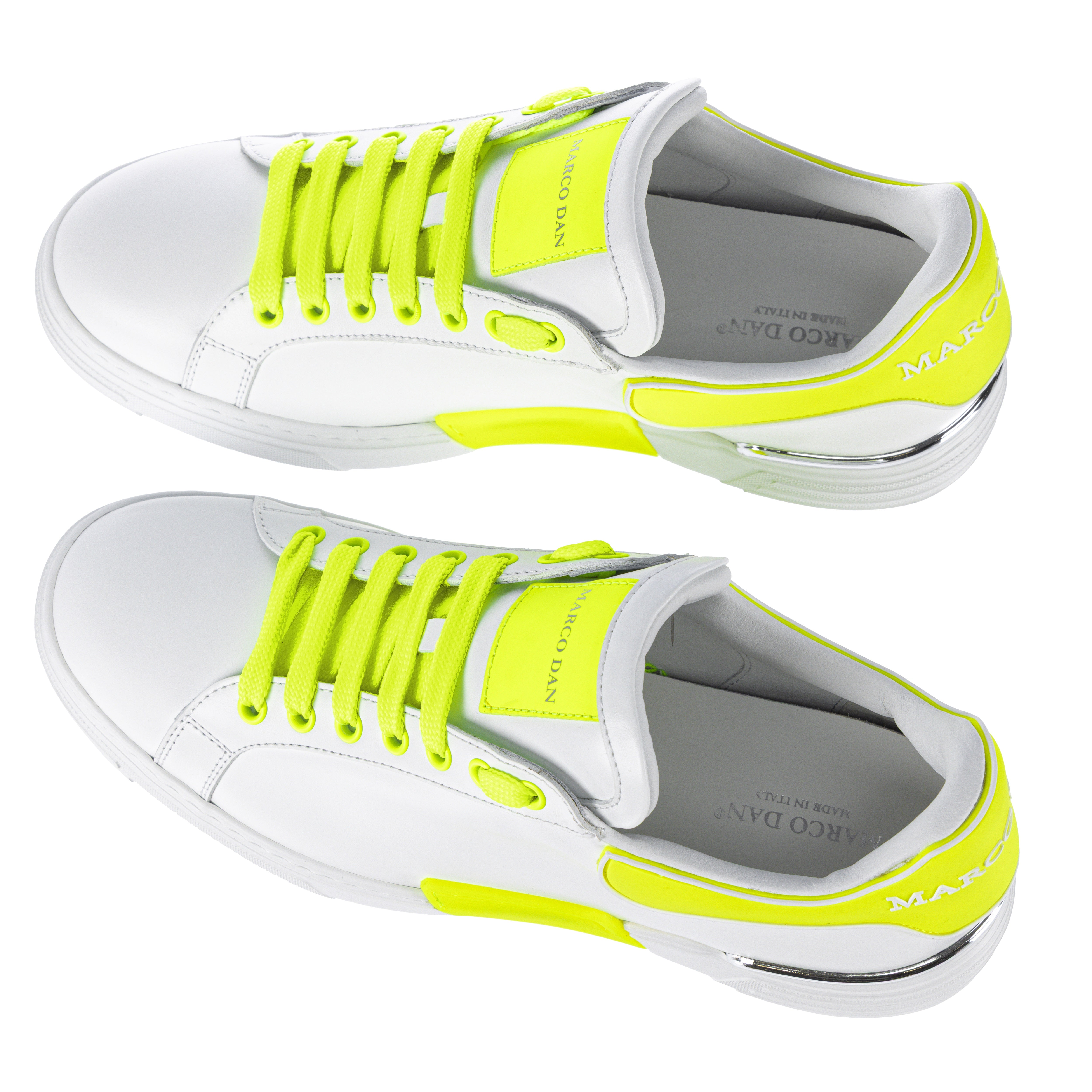 Lo-Top Sneaker Twin Colour White fluo-neon-yellow